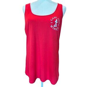 Sport-Tek Ladies XL Cape Cod‎ Winery Tank Top Red Sleeveless 100% Polyester